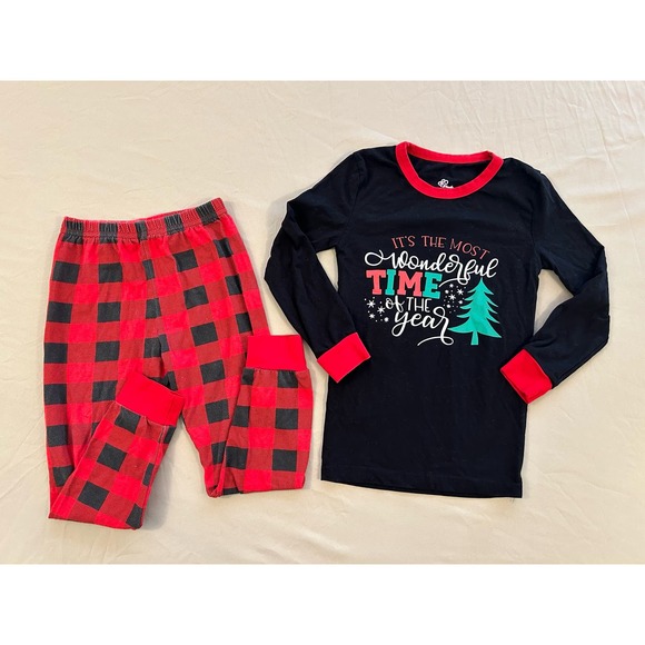 Boys Pajamas Most Wonderful Time of the Year Christmas Size 5 Holiday‎ - Picture 1 of 5
